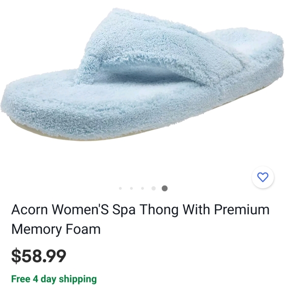 Acorn Spa Thong Slippers*New* - Picture 5 of 5
